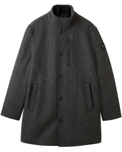 Tom Tailor Wolljacke wool coat 2 in 1 - Schwarz