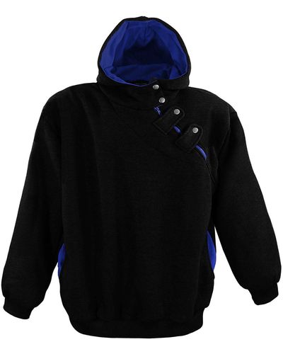 Lavecchia Übergrößen Pullover Hoodie LV-213 Kapuzensweatjacke - Blau