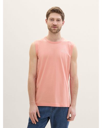 Tom Tailor T-Shirt Tanktop mit Bio-Baumwolle - Pink