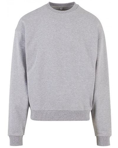 Build Your Brand Sweatshirt Ultra Heavy Cotton Crewneck pulli - Grau