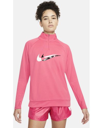 Nike Sweatshirt Df Swsh Run Hz Mdlayr (1-tlg) - Pink