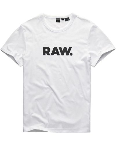 G-Star RAW - Rundhals T-Shirt Holorn Shortsleeve Round (1-tlg) - Weiß