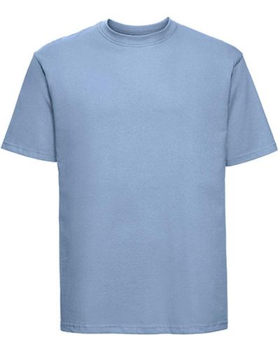 Russell Rundhalsshirt Silver Label T-Shirt - Blau