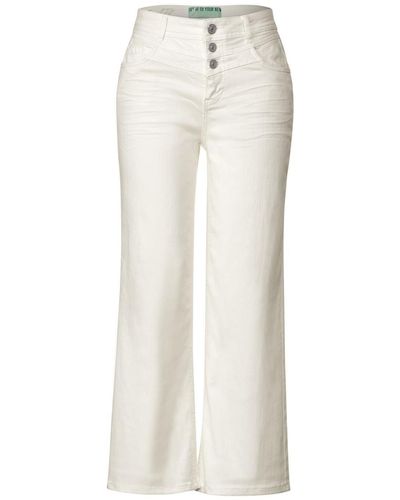 Street One Regular-- Casual Fit Culotte Jeans - Weiß