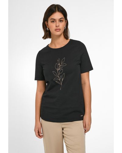 Emilia Lay T-Shirt Cotton (1-tlg) mit modernem Design - Schwarz