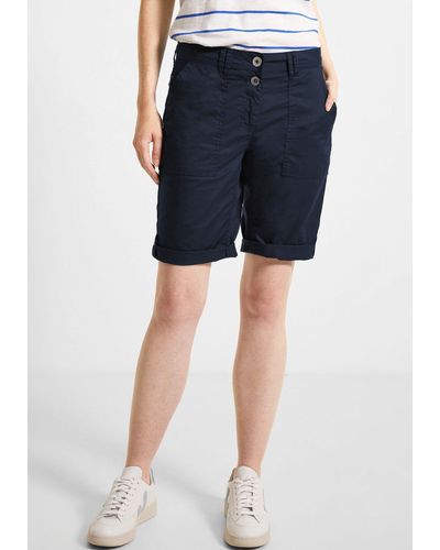 Cecil Shorts Style NOS New York Short mit dezenten Zierknöpfen - Blau