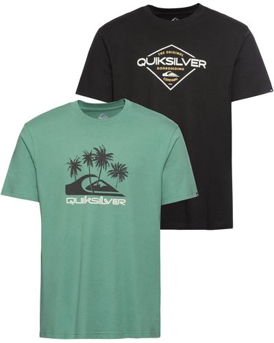Quiksilver T-Shirt (Packung, 2-tlg., 2er-Pack) - Grün