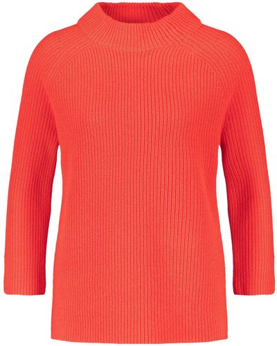 Gerry Weber Sweatshirt Pullover mit Wolle und Kaschmir - Rot