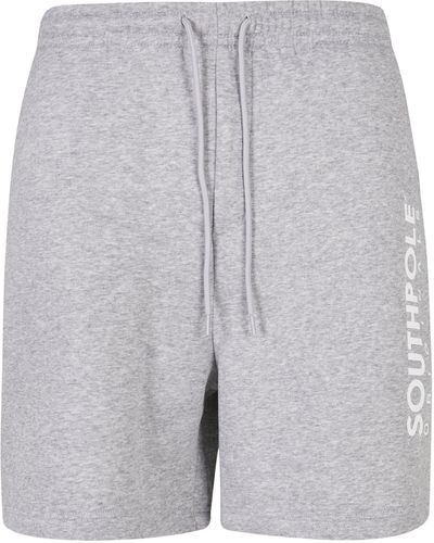 Southpole Stoffhose Basic Sweat Shorts (1-tlg) - Grau