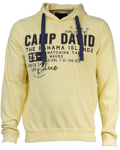 Camp David Hoodie Sweatshirt - Gelb