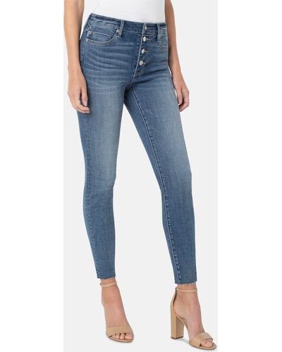 Liverpool Jeans Company Skinny-fit-Jeans Abby High Rise With Cut Hem - Blau