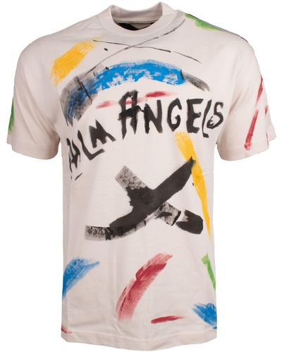 Palm Angels - Brush Strokes T-shirt PMAA072F22JER0010310 - Mehrfarbig