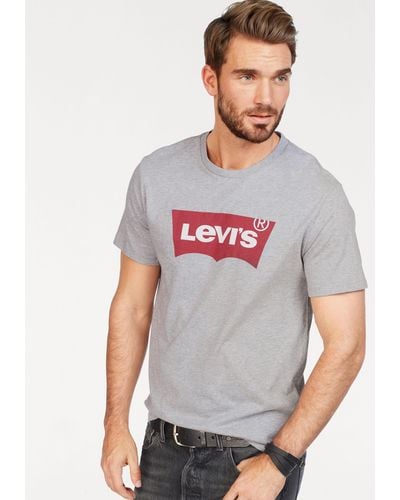 Levi's Levi's® T-Shirt Batwing Tee mit Logo-Front-Print - Grau