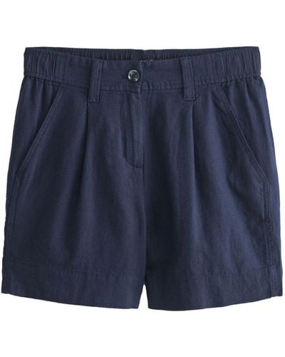 Next Webshorts Shorts für Jungen aus Leinengemisch – Kurzgröße (1-tlg) - Blau