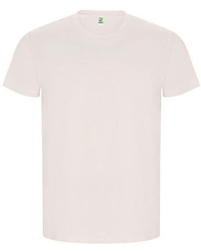 Roly Rundhalsshirt Golden Organic T-Shirt - Weiß