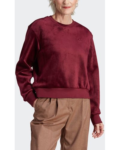 adidas Originals Kapuzensweatshirt VELVET SWEAT - Rot