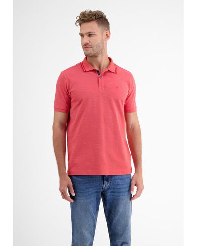 Lerros Poloshirt in Two-Tone-Piqué - Pink