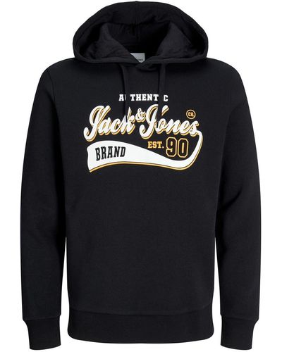 Jack & Jones Kapuzensweatshirt JJELOGO SWEAT HOOD 2 COL 23/24 NOOS - Blau