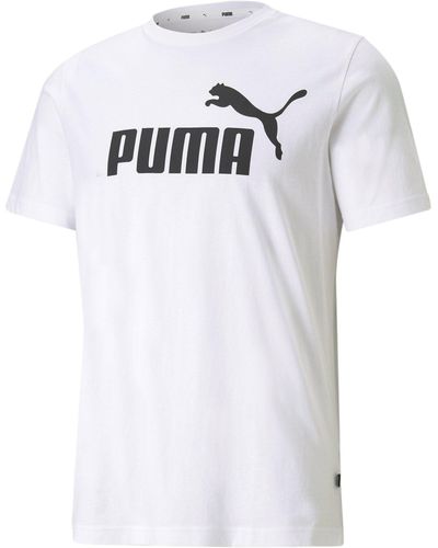 PUMA T-Shirt NOS ESS Logo Tee, WHITE /BLACK - Weiß
