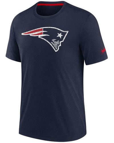 Nike Print-Shirt Historic TriBlend New England Patriots - Blau