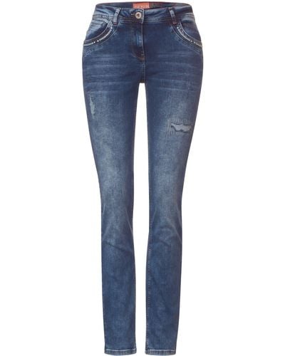Cecil 5-Pocket-Jeans Style TOS Scarlett M - Blau