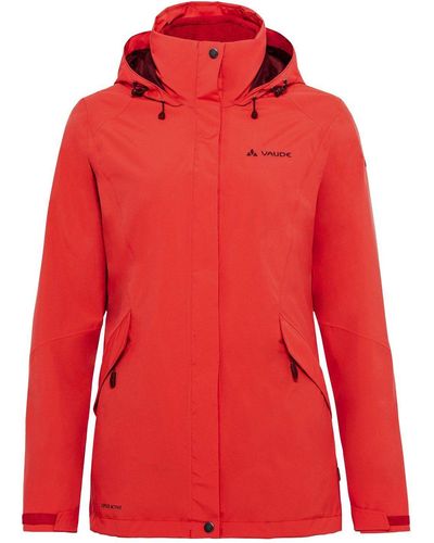 Vaude 3-in-1-Funktionsjacke Rosemoor 3in1 Jacket mit verstaubarer Kapuze - Rot
