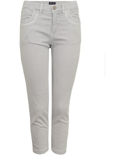 RAFFAELLO ROSSI 5-Pocket-Jeans Nenja 6/8 Denim silber - Grau