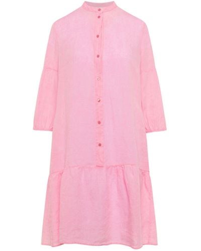 0039 Italy Hemdblusenkleid - Pink