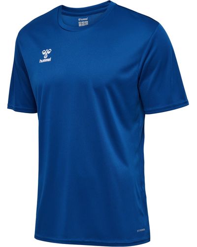 Hummel T-Shirt hmlESSENTIAL JERSEY /S TRUE BLUE - Blau