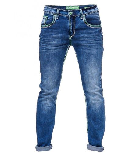 Rusty Neal Regular-fit-Jeans mit dezenter Waschung - Blau
