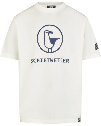 Schietwetter T-Shirt Logo-Print, luftig - Weiß