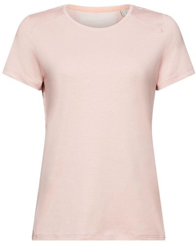 Esprit Sports Recycelt: Active T-Shirt mit Mesh-Einsätzen (1-tlg) - Pink