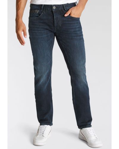 PME LEGEND Straight-Jeans Commander 3.0 Comfort mit leichtem Usedeffekt - Blau