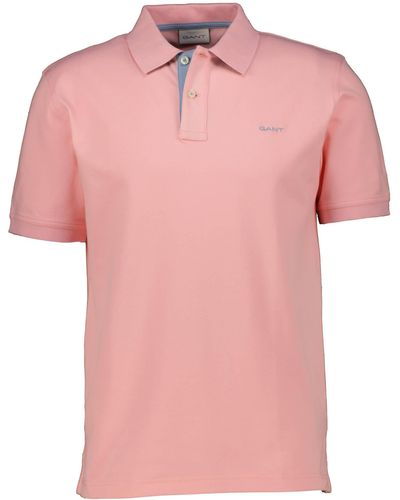 GANT Poloshirt CONTRAST PIQUE Regular Fit Kurzarm - Pink