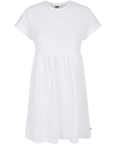 Urban Classics Shirtkleid Ladies Organic Empire Valance Tee Dress - Weiß