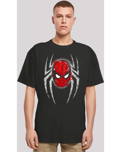 F4NT4STIC Shirt Marvel Spiderman Spider Mask Premium Qualität - Schwarz