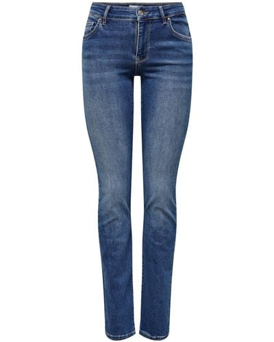 ONLY Straight-Jeans ONLALICIA REG STRT DNM DOT879 NOOS - Blau