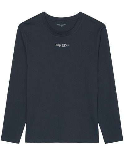 Marc O' Polo Longsleeve Mix & Match Cotton unterhemd shirt langarm - Blau
