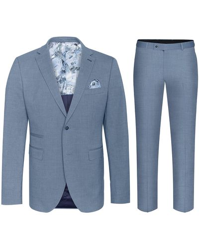 Paul Malone Sommerlicher anzug moderner, stilvoller Anzug - Blau
