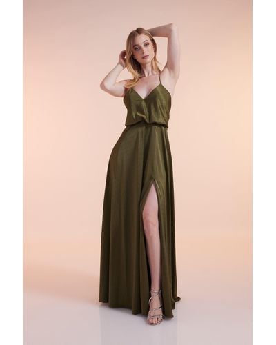 Unique Abendkleid SILKY CLASSIC DRESS - Natur