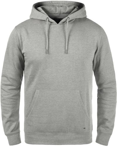 Solid Hoodie SDBert Kapuzensweatshirt mit Kängurutasche - Grau