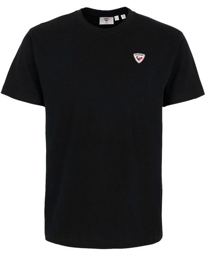Rossignol T-Shirt Plain Tee mit markentypischem Hahn-Logo - Schwarz