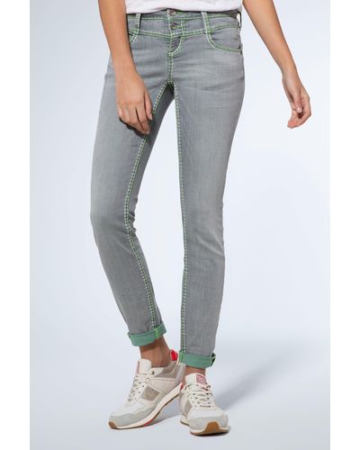 SOCCX Slim-fit-Jeans mit Turn-Up Saum - Grau