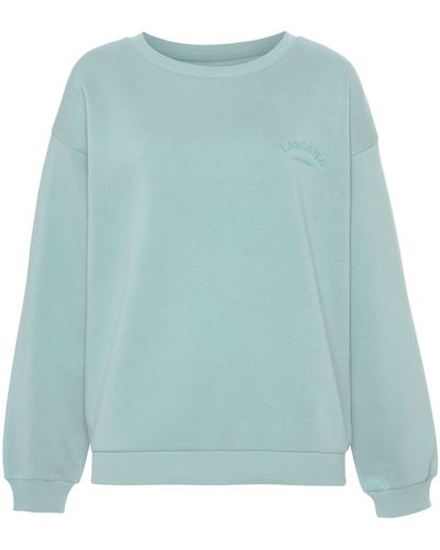 Lascana Sweatshirt -Pullover mit weiten Ärmeln, Loungewear, Loungeanzug - Grün