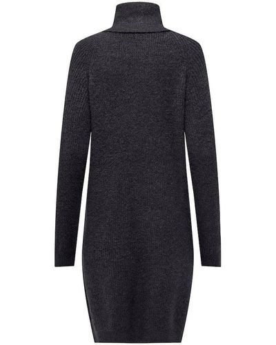 ONLY Longpullover ONLSILLY LS ROLLNECK DRESS BF KNT - Blau