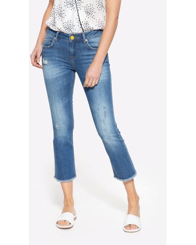 ATT Jeans ATT Slim-fit-Jeans Brenda Cropped Flare - Blau