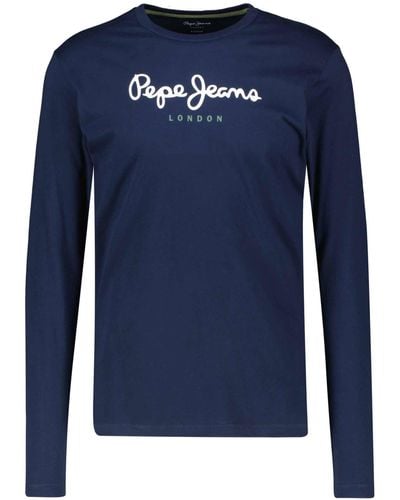 Pepe Jeans T-Shirt (1-tlg) - Blau