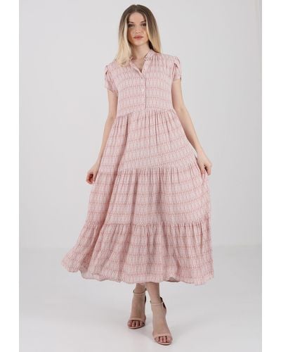 YC Fashion & Style Sommerkleid 100% aus Viskose, mit Alloverdruck - Pink