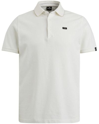 Vanguard T-Shirt Short sleeve polo pique waffle str - Weiß