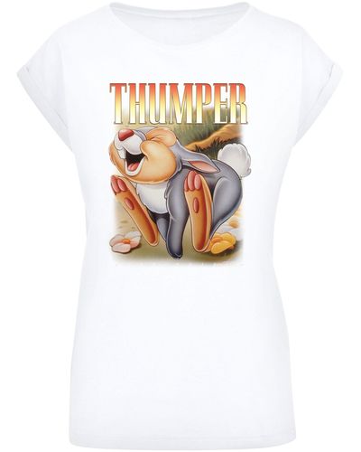 F4NT4STIC Long Cut T-Shirt Disney Bambi Klopfer ,Premium Merch ,Lang,Longshirt,Bedruckt in Schwarz | Lyst DE